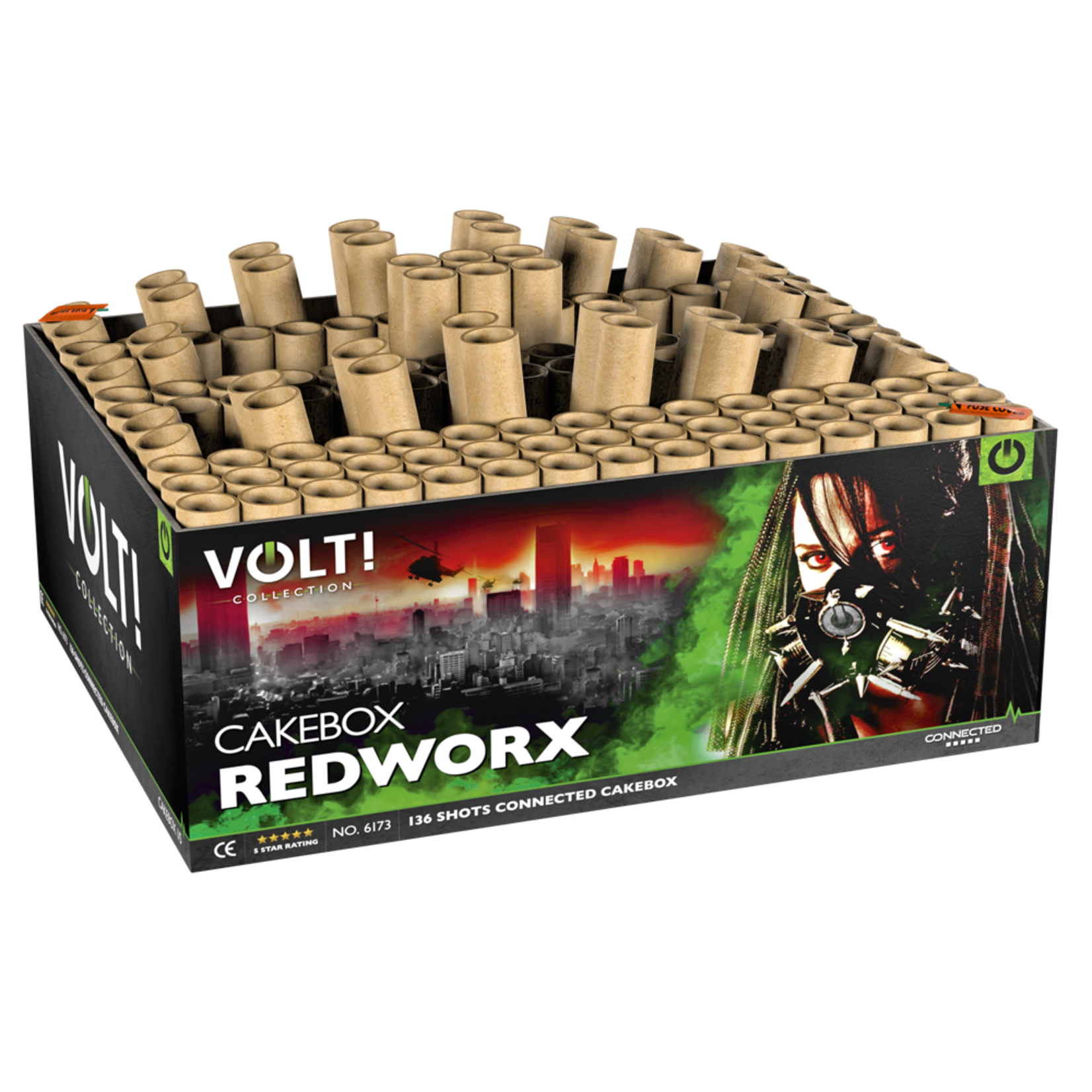 Volt! Vuurwerk Redworx 136 shots